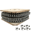 60DR Dacromet Roller Chain 50 Feet with 5 Connecting Link Corrosion Resistant