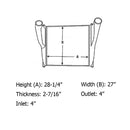 Charge Air Cooler Fits Kenworth T600 T800 W900 KO93-64 Garrett 4861900002