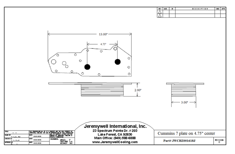 JWCHZ001618J Aftermarket replacement for Cummins 6B 6BT 7 Plate 3921558 3818292 Oil Cooler