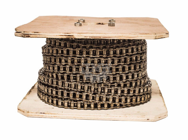 40NP Nickel Plated Roller Chain 50 ft with 5 Master Links Corrosion Resistant