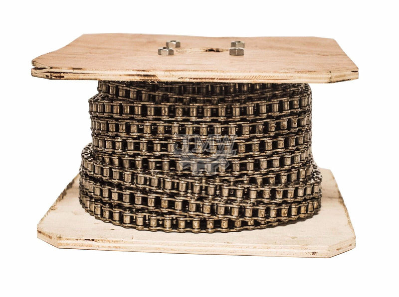40NP Nickel Plated Roller Chain 100 ft with 10 Master Links Corrosion Resistant