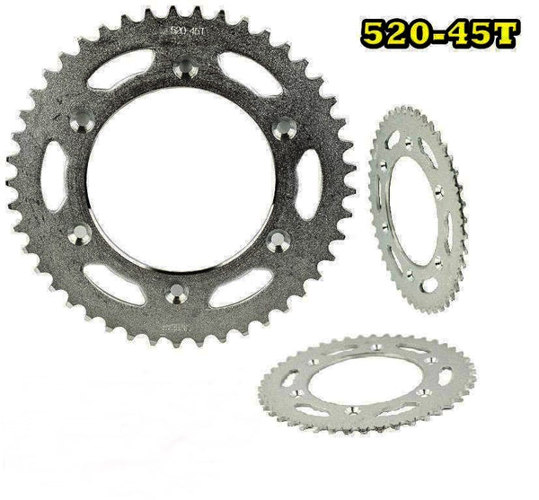 520 Motorcycle Rear Sprocket 45 Tooth Perfect for Dirt Bike, Go Kart, ATV
