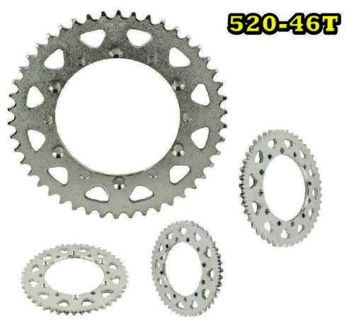 520 Motorcycle Rear Sprocket 46 Tooth Perfect for Dirt Bike, Go Kart, ATV