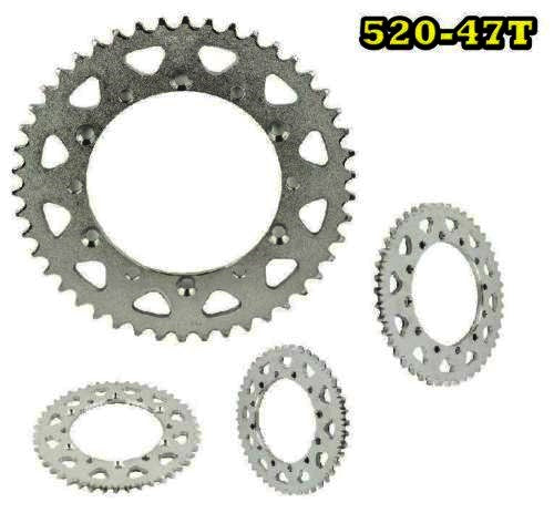 520 Motorcycle Rear Sprocket 47 Tooth Perfect for Dirt Bike, Go Kart, ATV