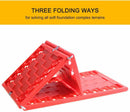 2PC Foldable Car Tire Traction Mat Anti Skid Pad Emergency Car Escaper