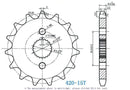 420 Motorcycle Front Sprocket 15 Tooth Perfect for Dirt Bike, Go Kart, ATV