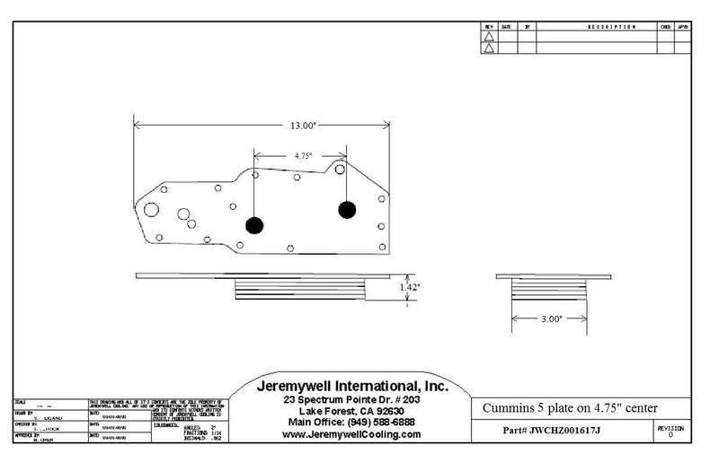 JWCHZ001617J Aftermarket replacement for Cummins 4B 4BT 5 Plate 3921557 3957543 Oil Cooler