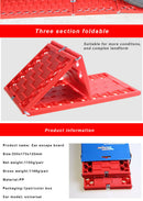 2PC Foldable Car Tire Traction Mat Anti Skid Pad Emergency Car Escaper