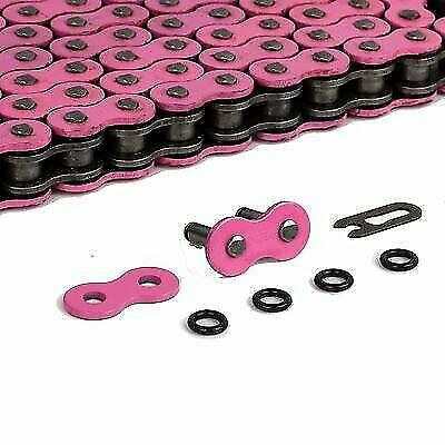 Unibear 530 Motorcycle Chain O-Ring Connecting Link Pink Clip Type, Japan (4PCS)