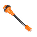 RV Power Adapter Cord Twist Lock 15A Male to 30A Female 12" 10AWG/3 Cord