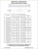 JWCHZ002538J Heavy Duty 4 Plate 12.5" Center Stainless Steel Radiator bottom tank oil cooler