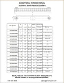 JWCHZ002550J Heavy Duty Mack 9 plate Stainless Steel Radiator Tank Plate 16" on centers