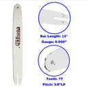 14 Inch Chainsaw Guide Bar Fit For ALPIINA,CASTOR,GARDEN METABO,OLEO-MAC,STIHL