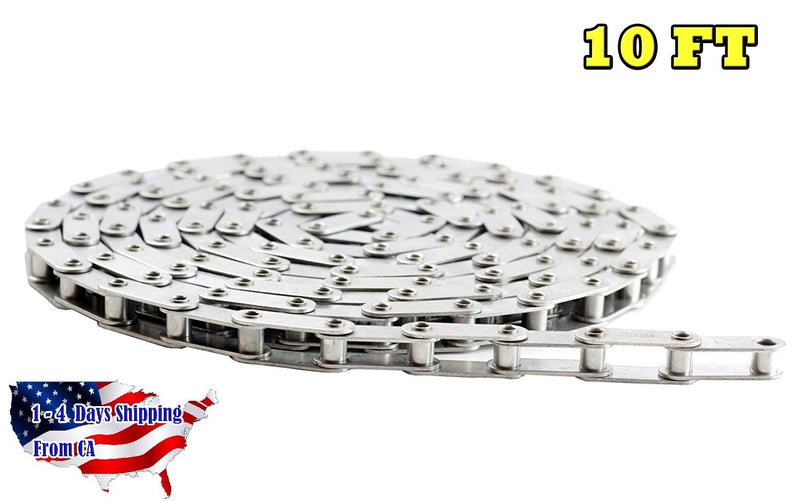 C2052HPSS Stainless Steel Conveyor Roller Chain 10 Feet with Connecting Link
