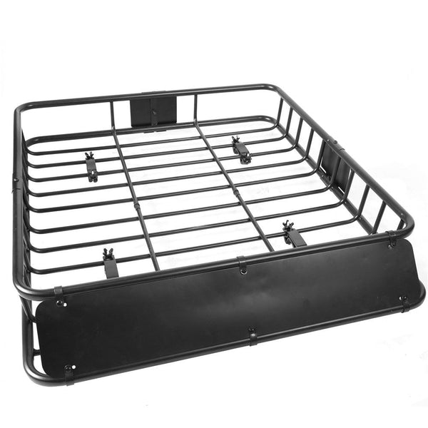 Universal 41.5" x 37" x 4" Roof Mounted Cargo Travel Rack Basket 150 lb capacity