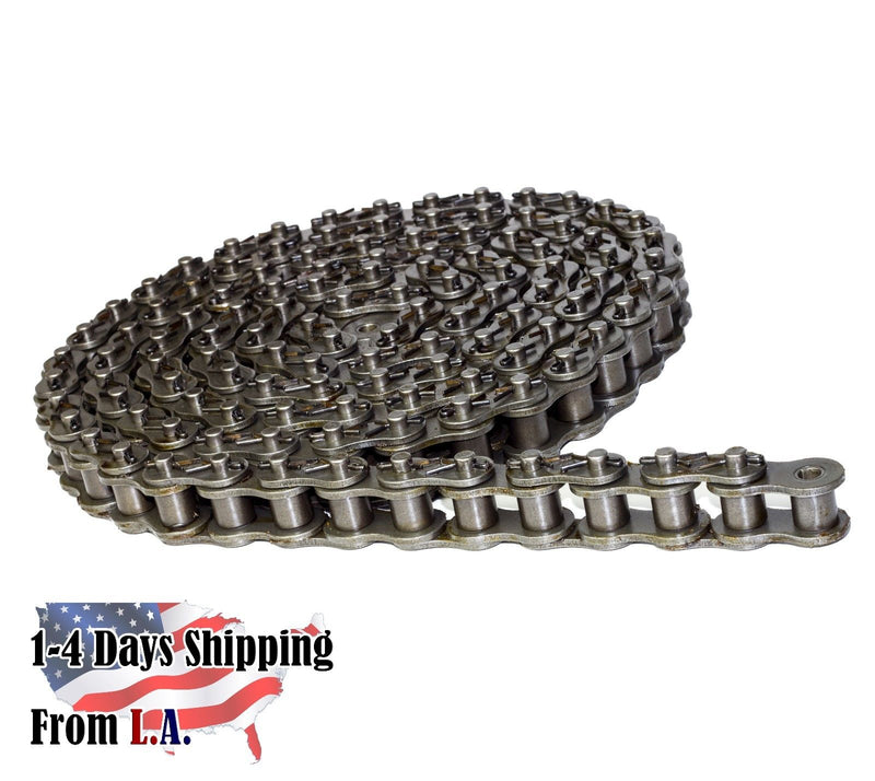 80DR Dacromet Roller Chain 10 Feet with 1 Connecting Link Corrosion Resistant