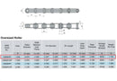 C2062HP Hollow Pin Conveyor Roller Chain 10 Feet with 1 Connecting Link