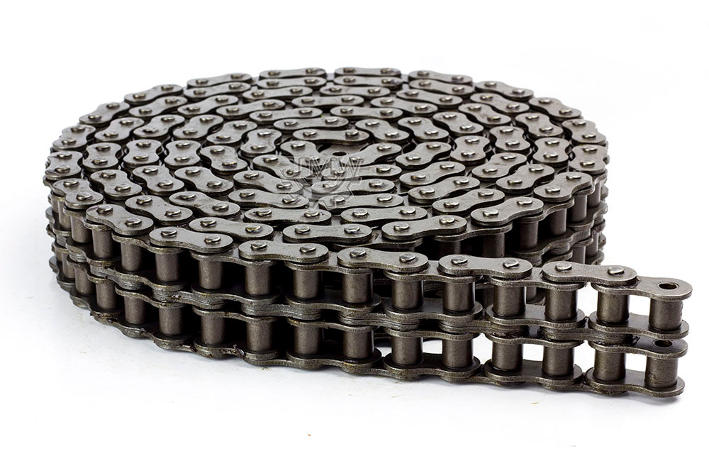 Jeremywell 100H-2 Heavy Duty Duplex Roller Chain 10FT | Double Strand Chain