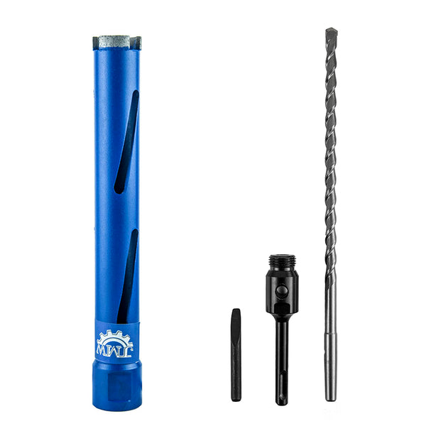 1-3/8" Dry Core Drill Bit for Concrete Brick with SDS Plus Arbor #30/40 Diamond