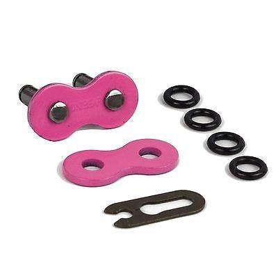 Unibear 530 Motorcycle Chain O-Ring Connecting Link Pink Clip Type, Japan (4PCS)