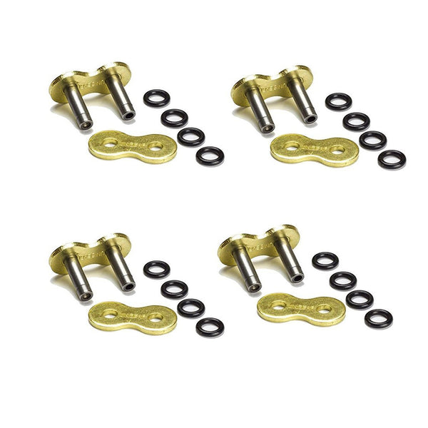 520 GOLD Rivet Type Connecting Link for Motorcycle Chain O-Ring (4PCS)
