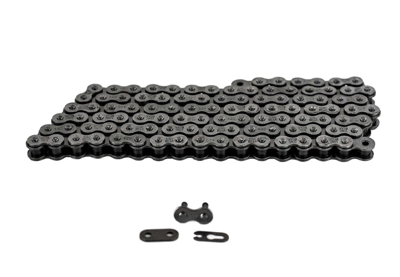 420 Motorcycle Chain 128-Link With 1 Connecting Link Natural, Go Kart, Mini Bike