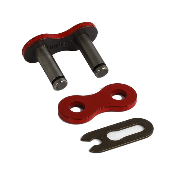 Unibear 520H Connecting Link, Non-O-Ring Heavy Duty, Red, Motorcycle Chain Master Link, Clip Type (4 PCS)