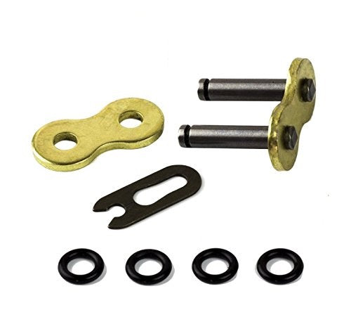 530 Gold Motorcycle Chain O-Ring Connecting Link, Clip Type  (2 PCS)