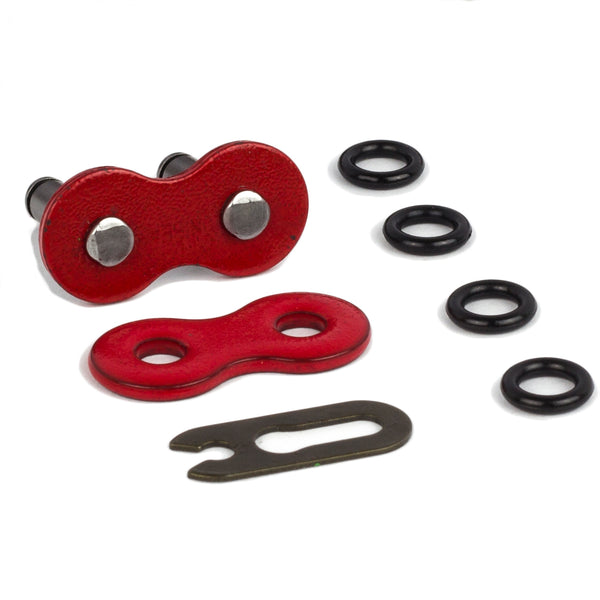 530 Motorcycle Chain O-Ring Connecting Link Red Clip Type (4 PC)