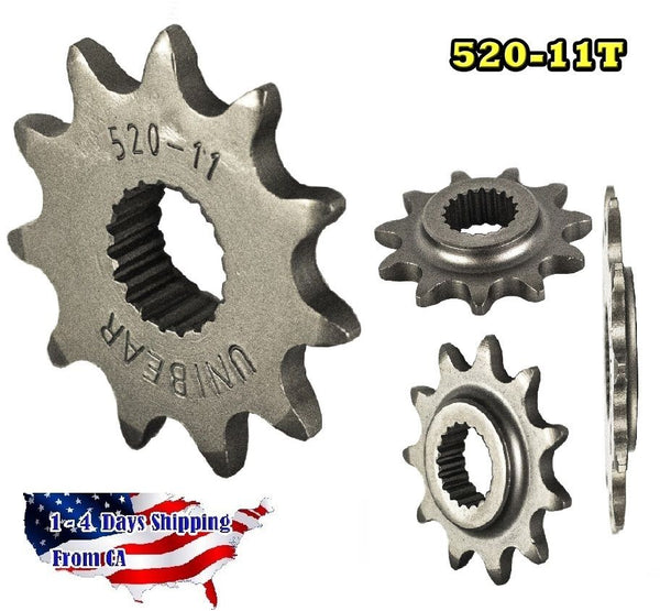 520 Motorcycle Front Sprocket 11 Tooth Perfect for Dirt Bike, Go Kart, ATV