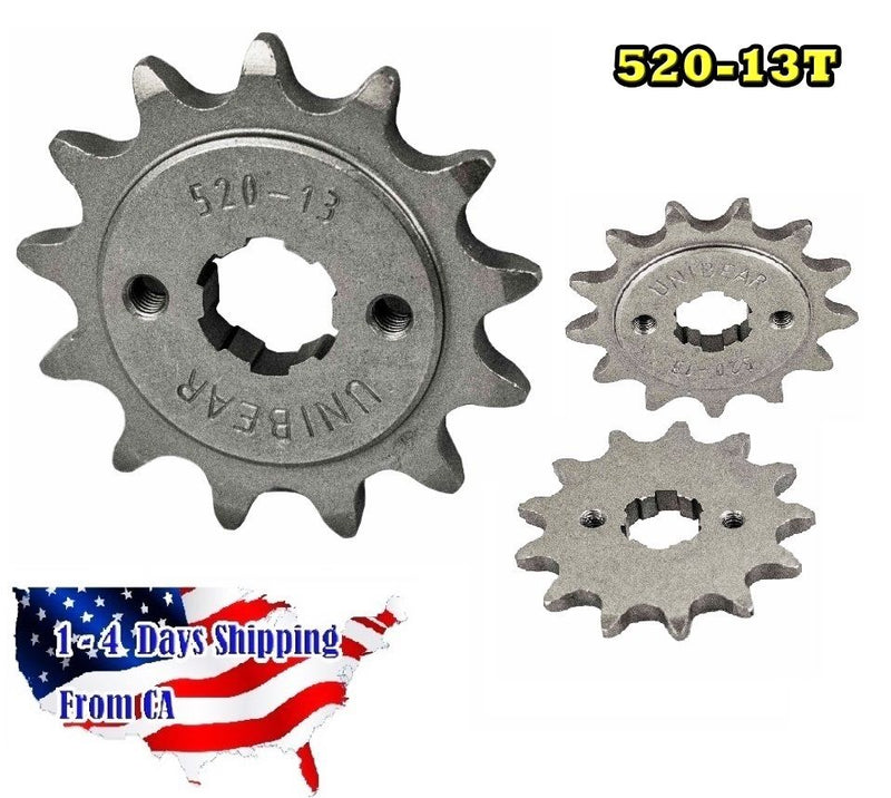 520 Motorcycle Front Sprocket 13 Tooth Perfect for Dirt Bike, Go Kart, ATV
