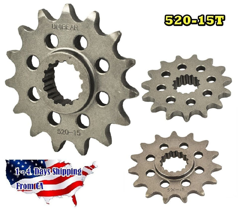 520  Motorcycle Front Sprocket 15 Tooth perfect for Dirt Bike,Go Kart, ATV (068)