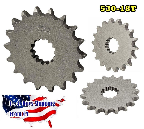 530 Motorcycle Front Sprocket 18 Tooth Perfect for Dirt Bike, Go Kart, ATV