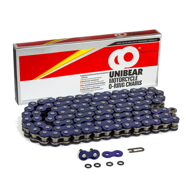 530 Blue Motorcycle O-Ring Chain with 150 Links  1 Connecting Link