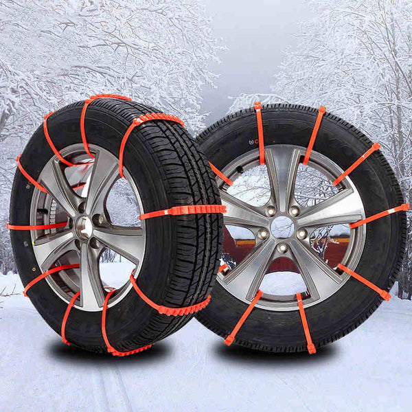 10 PCS Snow Tire Chain for Car Truck SUV Anti-Skid Emergency Winter Driving