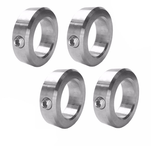 3/8" Bore Stainless Steel Shaft Collars Set Screw Style (4 PCS)