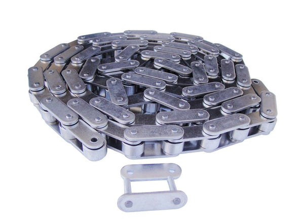 C2062HSS Heavy Duty Stainless Steel Roller Chain 10 Feet with 1 Connecting Link