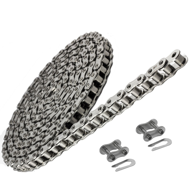 60SS Stainless Steel Roller Chain 10 Feet with 2 Connecting Links