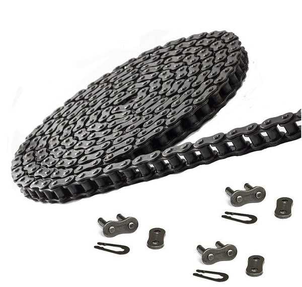 25H Heavy Duty Roller Chain 10 Feet with 3 Connecting Links